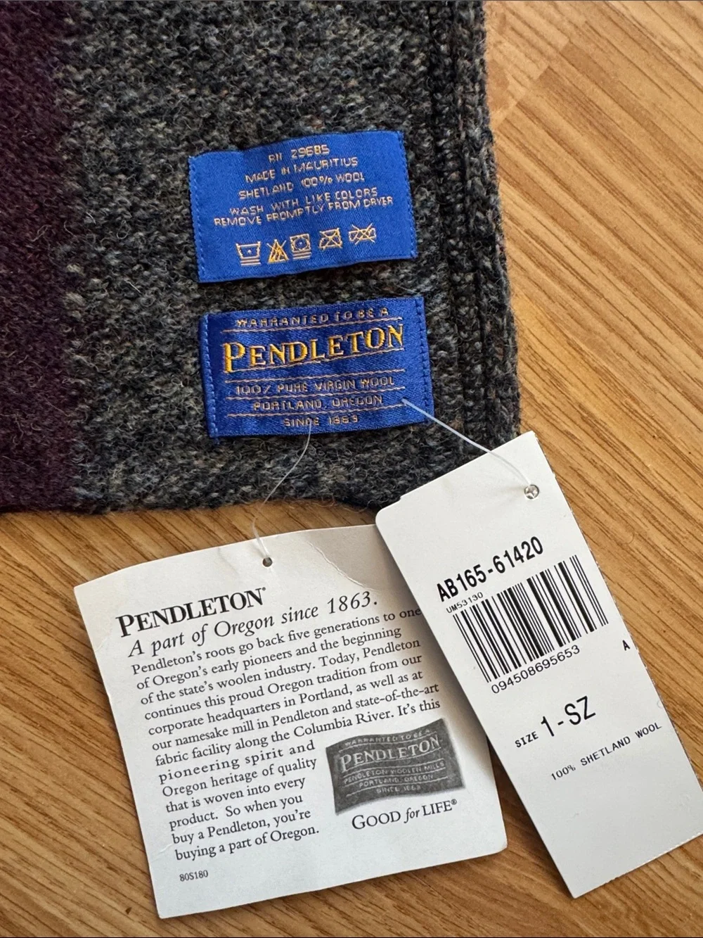 Pendleton 100% Shetland Wool Blend Scarf 🔅